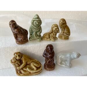 VINTAGE Wade England Whimsies Red Rose Tea Figurines Mixed LOT 7